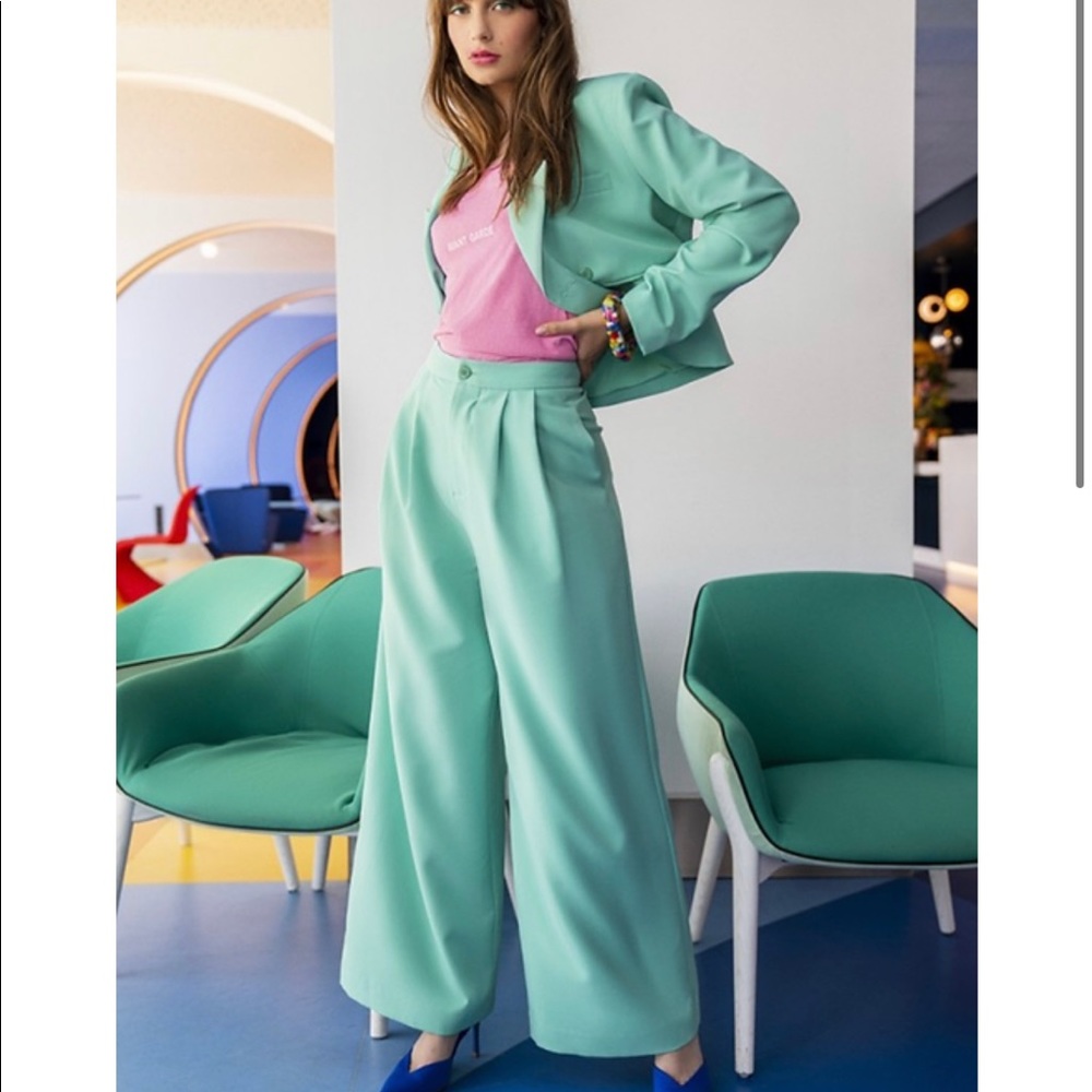 Wide Leg Mint Trouser - New with tags multiple sizes